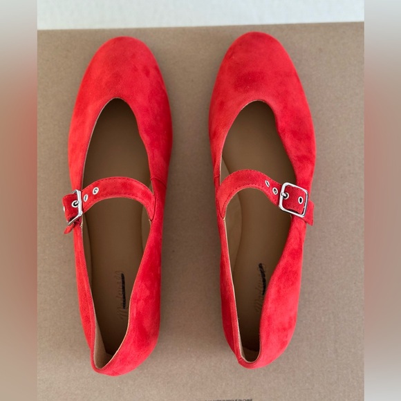 Madewell The Remy Mary Jane Flat in Bandana Red, size 8 1/2 - Picture 8 of 14